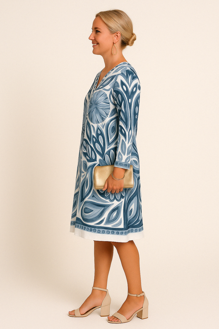 The Thalia | Flowered Tummy Covering Dress