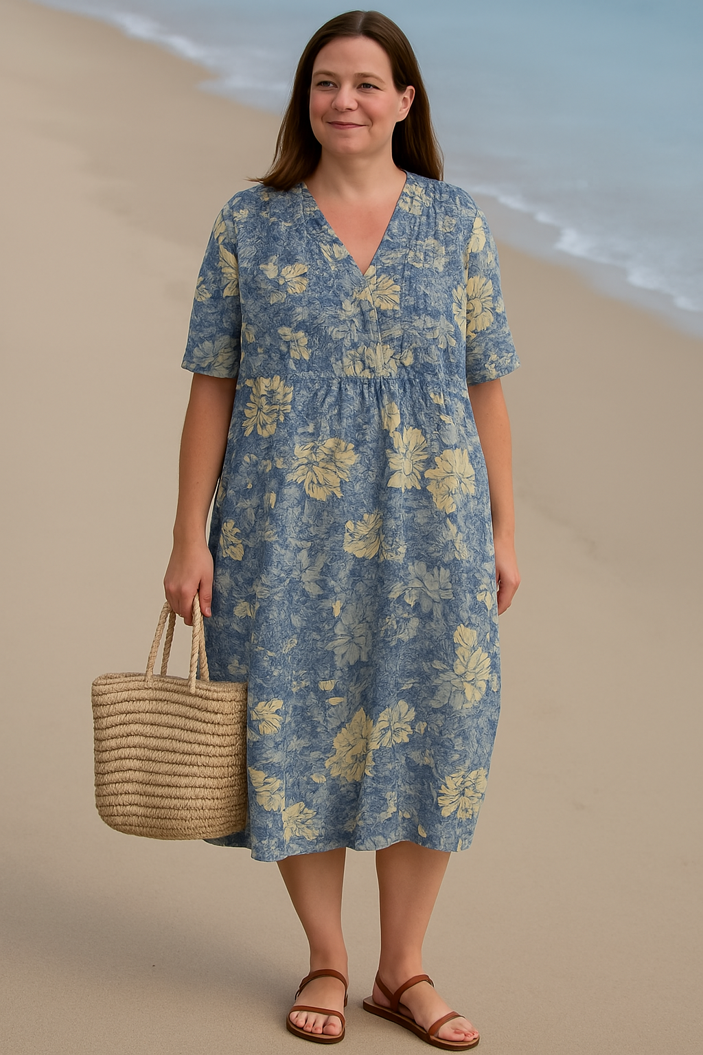 The Liana  | Floral Tummy Covering Dress