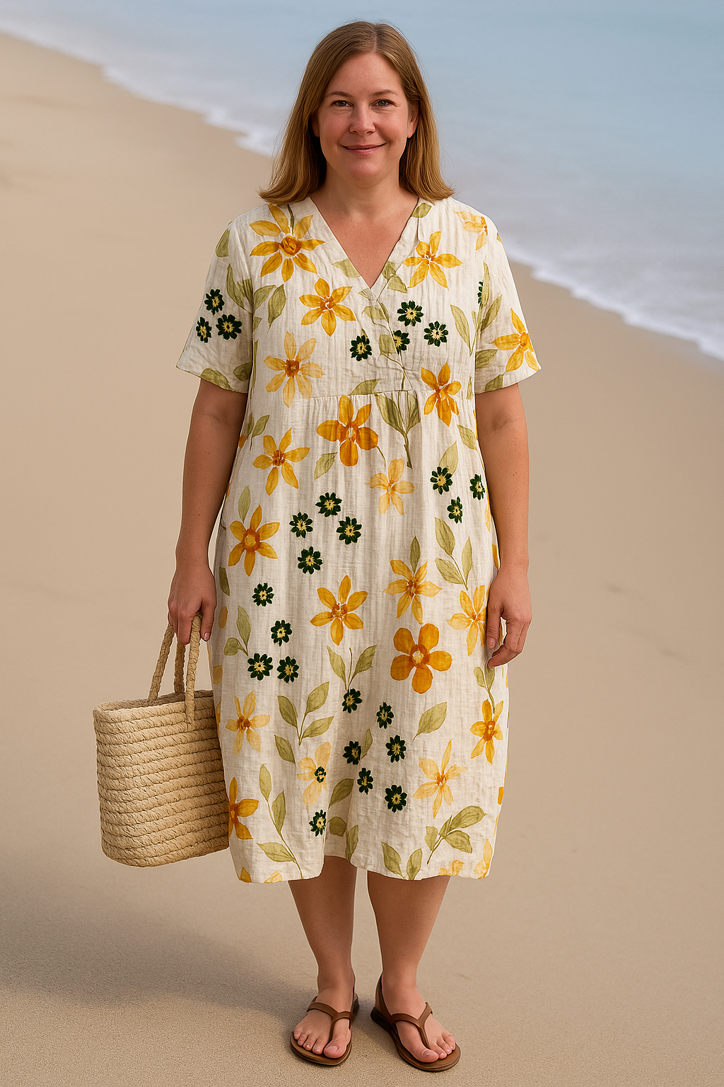 The Liana  | Floral Tummy Covering Dress