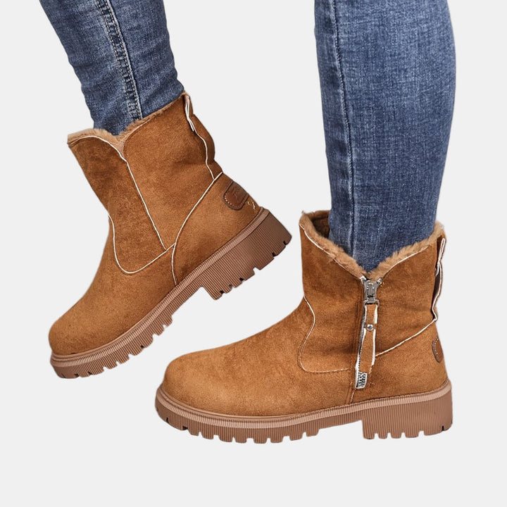 Samantha | Suede Western-Style Boots