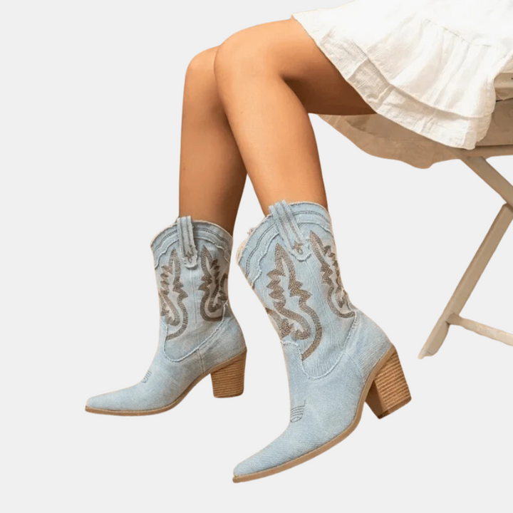 Taylor | Denim-Style Ankle Boots