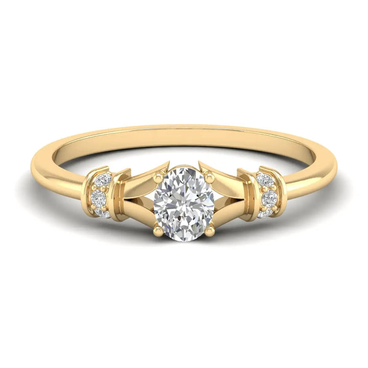 Gold Oval Cut Ring