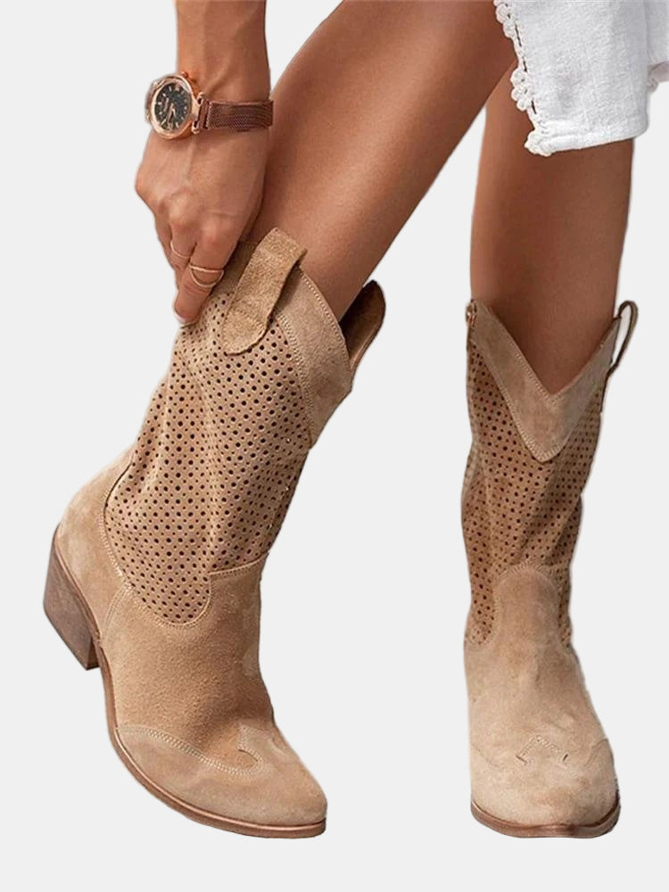 Rebecca | Perforated Ankle Boots