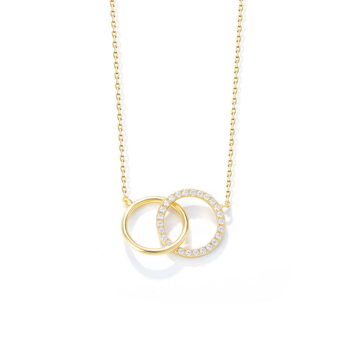 Round Circle Cubic Zircon Necklace