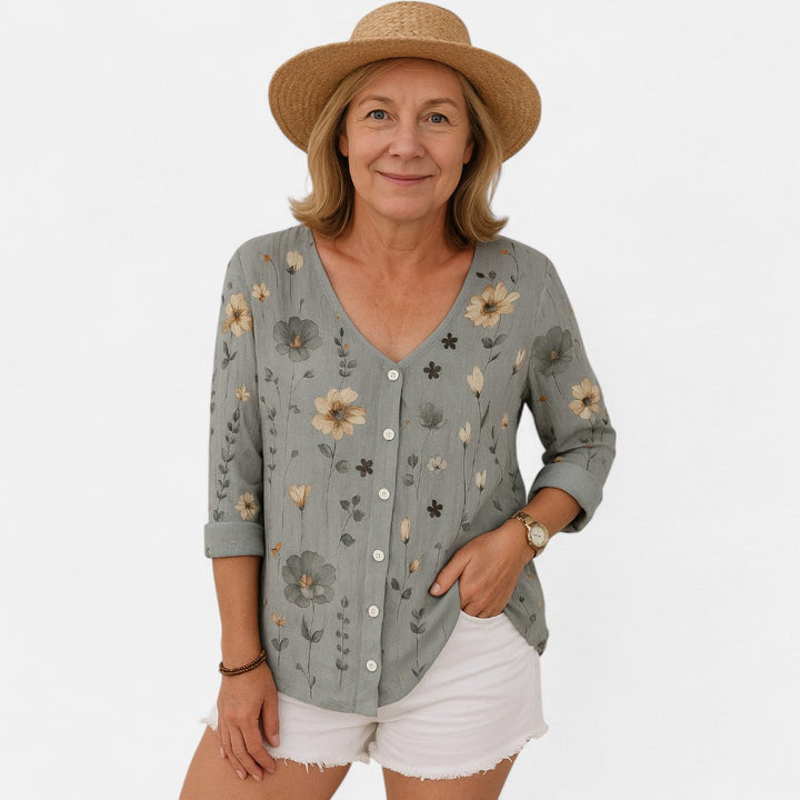 The Dahlia | Loose-Fit Floral Top