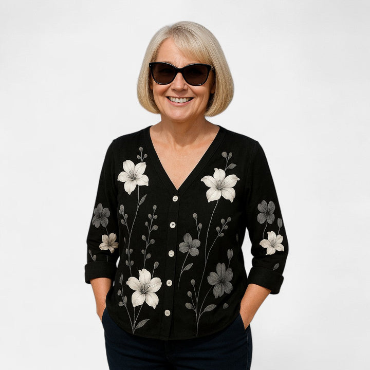 The Dahlia | Loose-Fit Floral Top