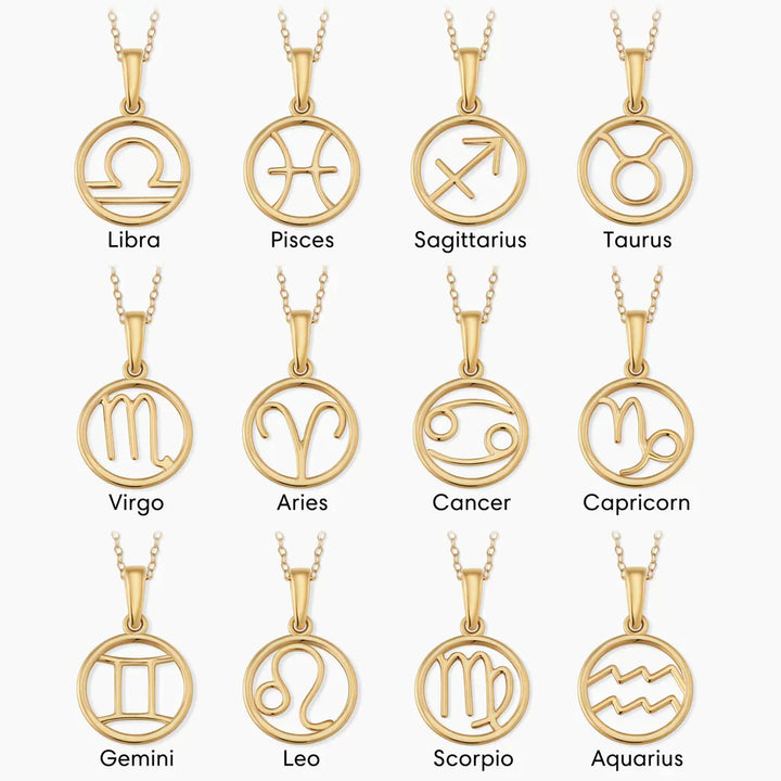 Zodiac sign necklace