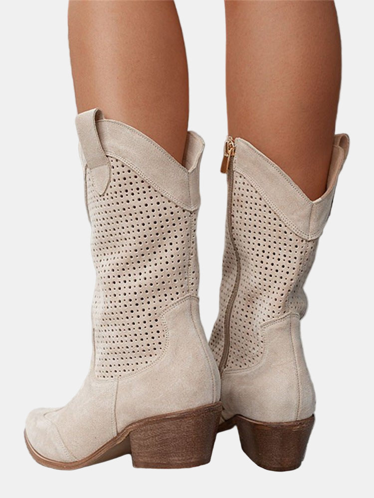 Rebecca | Perforated Ankle Boots