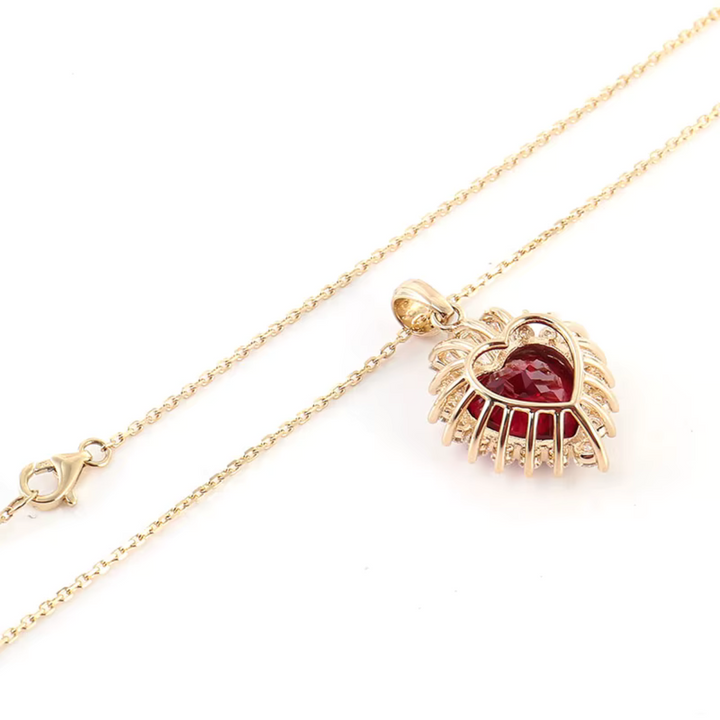 Ruby & Moissanite Gemstone Necklace