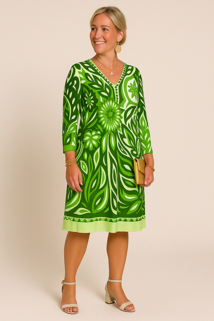 The Thalia | Flowered Tummy Covering Dress