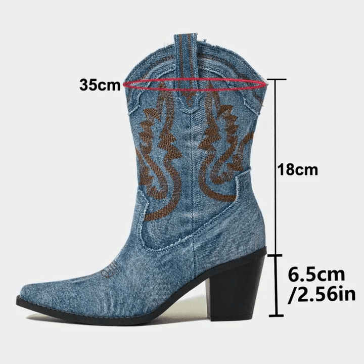 Taylor | Denim-Style Ankle Boots