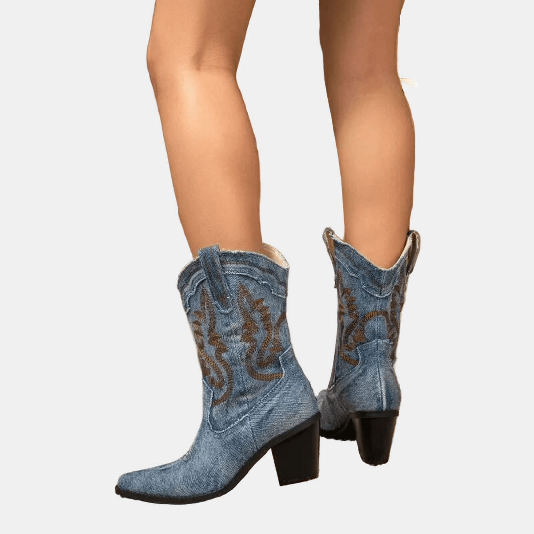 Taylor | Denim-Style Ankle Boots