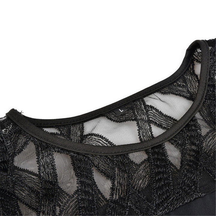 The Talia | Elegant Lace Sleeve Tummy Covering Dress