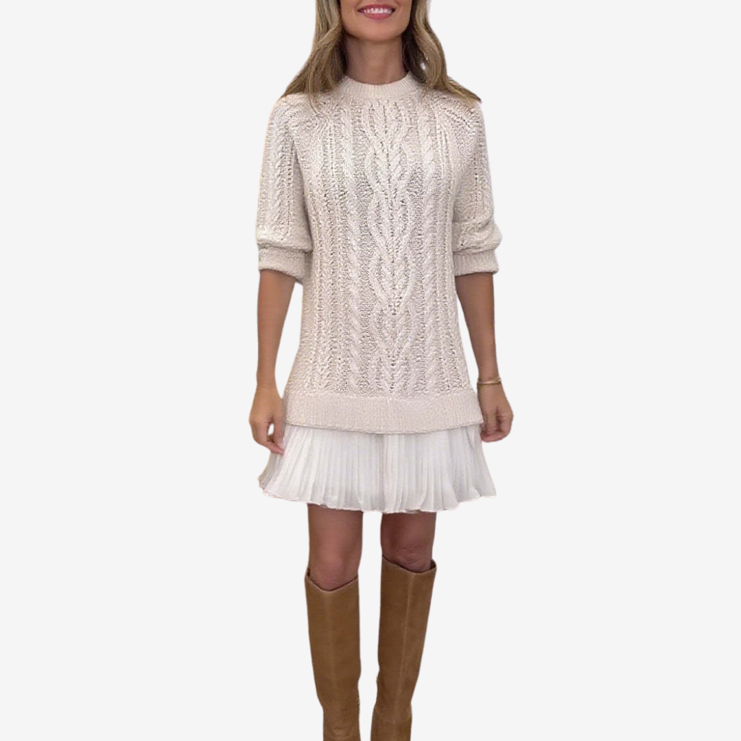 Sophie | Cable Knit Sweater Dress