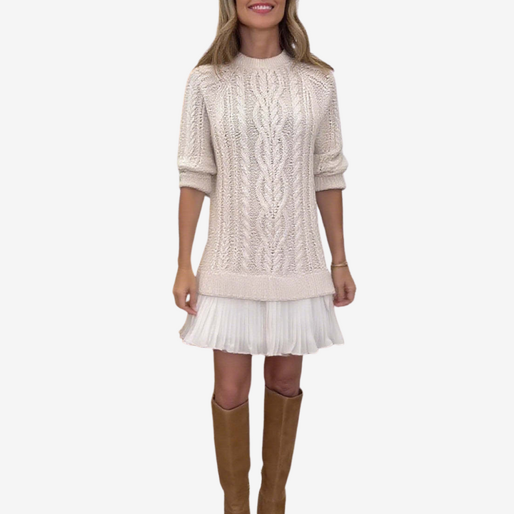 Sophie | Cable Knit Sweater Dress