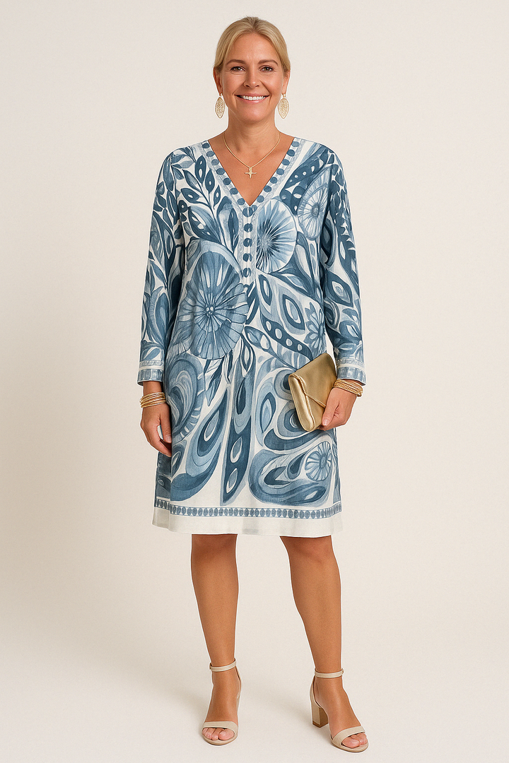 The Thalia | Flowered Tummy Covering Dress