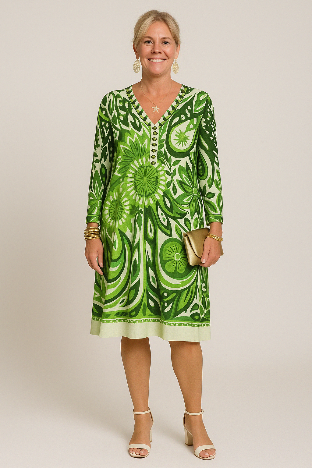 The Thalia | Flowered Tummy Covering Dress