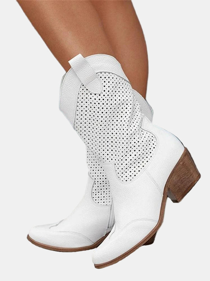 Rebecca | Perforated Ankle Boots
