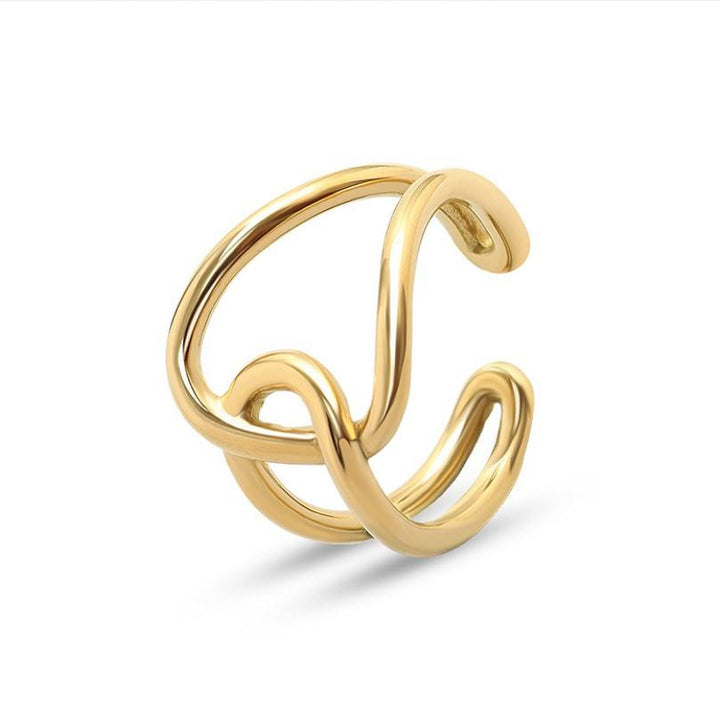 Gold Modern Irregular Circle Ring