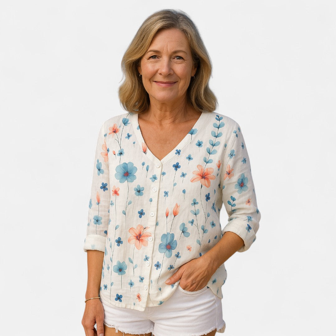 The Dahlia | Loose-Fit Floral Top