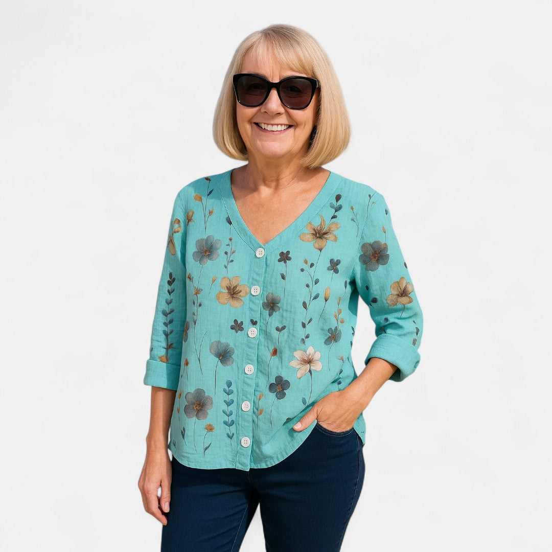 The Dahlia | Loose-Fit Floral Top