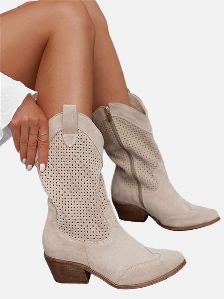 Rebecca | Perforated Ankle Boots