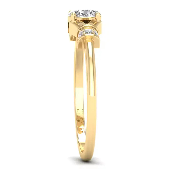 Gold Oval Cut Ring