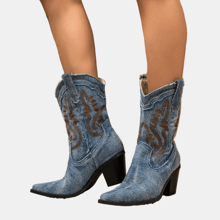 Taylor | Denim-Style Ankle Boots