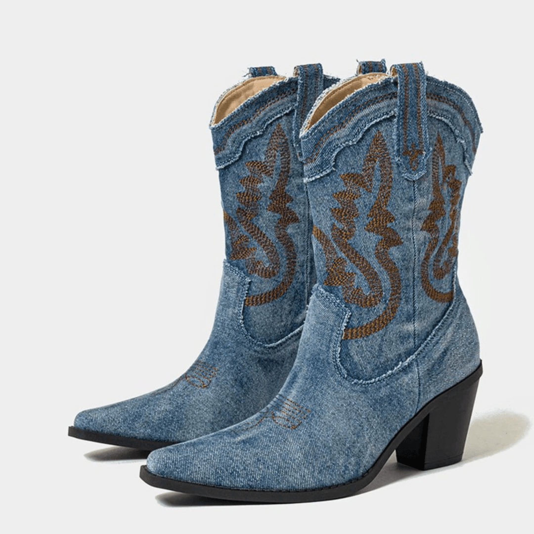 Taylor | Denim-Style Ankle Boots