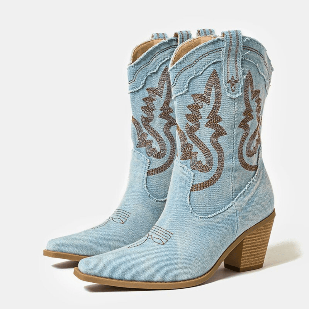 Taylor | Denim-Style Ankle Boots