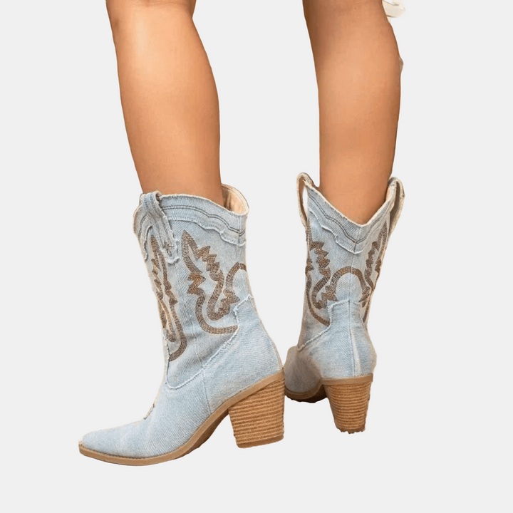 Taylor | Denim-Style Ankle Boots