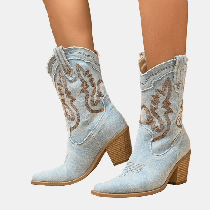 Taylor | Denim-Style Ankle Boots